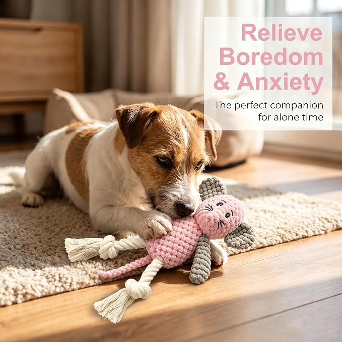 Squeaky Plush Interactive Dog Toy for Small Dogs