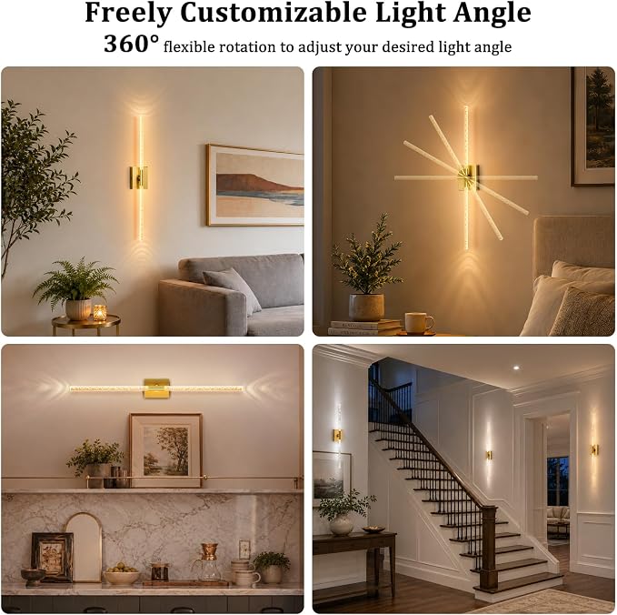 Battery Operated Wall Sconces Set of 2, 10000mAh, Gold Bubble | crystal inspired bubble wall lamp wireless, Remote control & 360° Rotate, for Bedroom Living Room Mirror Decor