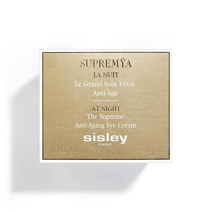 Sisley Paris Supremya at Night The Supreme Anti-Aging Eye Cream - 15 mL - Reduces Appearance of Fine Lines, Wrinkles, Dark Circles & Puffiness - Includes Massage Accessory