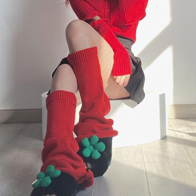 Sexybody Women's Leg Warmers Fashion Knit Warmers Long Socks Cute Y2K Kawaii Japanese Lolita Harajuku Accessories for Girls