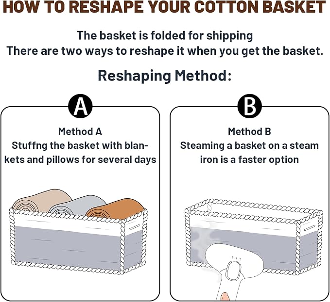 MiniArk Small Storage Baskets for Organizing | Closet Organizer Bins | Shelf Toy Basket | Woven Rope Baskets | Cube Decorative Box | Shallow Basket | 13x8.5x5.1” | 3 Packs Mixed Grey