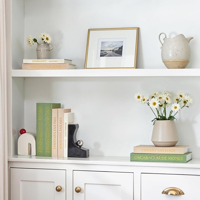 JARLINK Aesthetic Decorative Books, Set of 3 Linen Faux Book Boxes, Sage | Stylish Storage Boxes for Home Decor, Photo Organization, & Keepsakes, Faux Books for Coffee Tables, Bookshelves, or Mantles