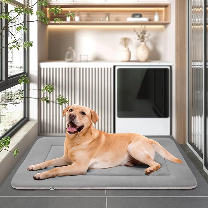 Extra Large Dog Bed Soft Dog Crate Pad Mat 48 in Non-Slip Bottom Washable Dog Sleeping Mattress Pet Beds Cat Beds Kennel Pads