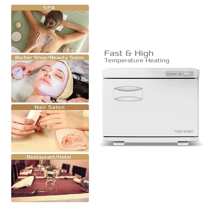 Pantin 18L Premium One Compartment Towel Warmer for Hair Salon, Beauty SPA, Restaurant & Home. Heated Towel Warmer: Large Electric Hot Towel Cabinet for Salons, Spas - The Best Spa Equipment 110V 180W