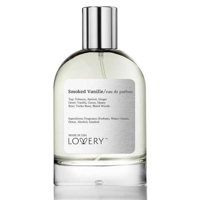 LOVERY Smoked Vanille Perfume Inspired by T.F.ord, Long Lasting Pure Vanilla for Women & Men, Clean Fragrance Spray, 100ml for Womens Birthday - USA