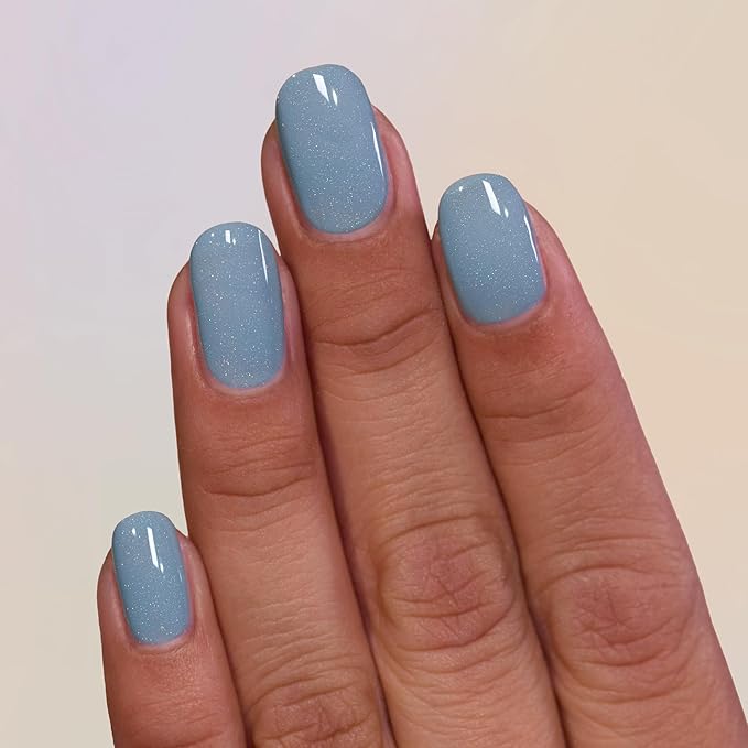 ILNP Low Rise - Faded Denim Blue Holographic Crelly Nail Polish