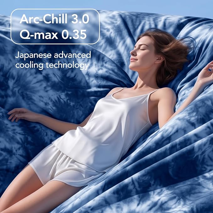 Cooling Blanket Queen Size 90"x90" for Hot Sleepers | Cold Summer Soft Blanket for Bed Couch and Travel Absorbs Heat Q-Max>0.35 Cool Lightweight Throw for Night Sweats Menopause
