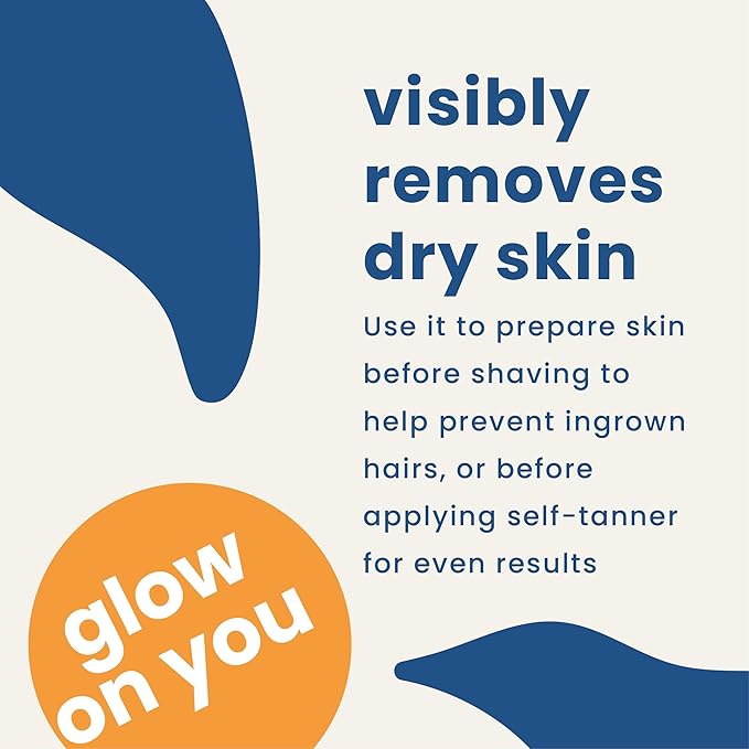 Moroccan Exfoliating Glove - Body Scrubber & Wash Mitt for Smoother Skin, Exfoliates Dead Skin Cells, Helps Even Skin Tone, Ideal for Self-Tan Removal & Keratosis Pilaris, Ingrown Hair