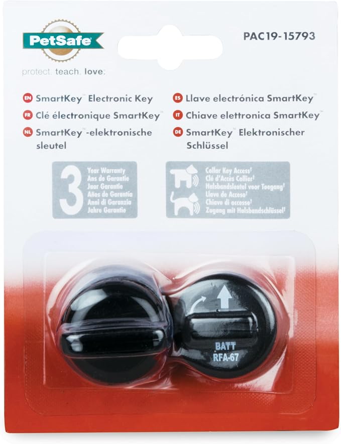 PetSafe Electronic Pet Door Key, Replacement/Add-A-Pet, Fits Collar Tags | RFID Key Unlocks Electronic Pet Door, Fits All Door Sizes (Not SmartDoor Plus), Battery Included