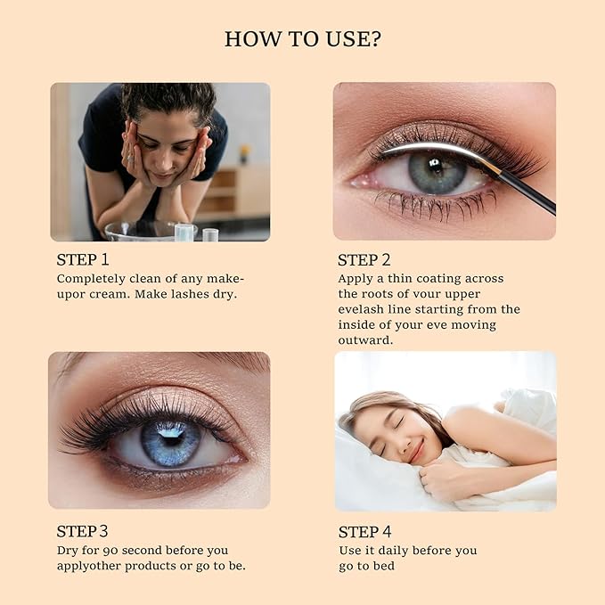 Eyelash Growth Serum Volumizing For Eyelash Growth Longer Thicker Lash Enhancing Serum Vegan, Advanced Lash Enhancing Treatment for Natural Lashes, 8mL (Blue, 1 Count (Pack of 1))