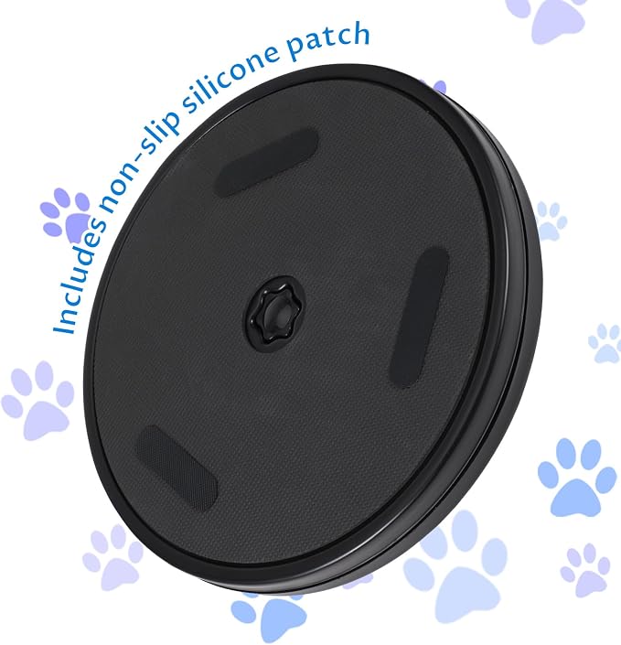 Grevosea Dog Nail Scratch Board, 3 in 1 Dog Scratch Board Rotatable Round Pad for Nails with Treat Box Dogs Nail File Toy Scratching Boards for Dogs Shorten Dog’s Side Nails Easier