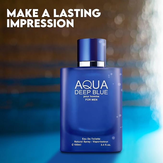 A CENTER Men's Cologne Gift Set Include Valentine Milano,Valentine,Choco Musk & Aqua Deep Blue - 3.4 Fl Oz Each | Vanilla Bourbon, Leather & Amber Floral Fragrance | Luxury Eau de Toilette