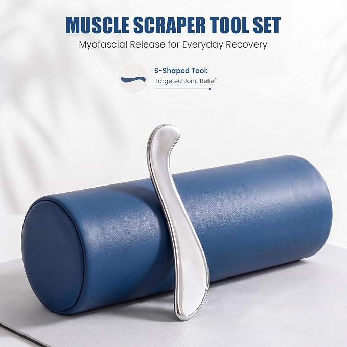 Muscle Scraper Tools, Stainless Steel Guasha Tool for Body, Scraping Tool Physical Therapy, Myofascial Release Tool, Massage Tools for Deep Tissue