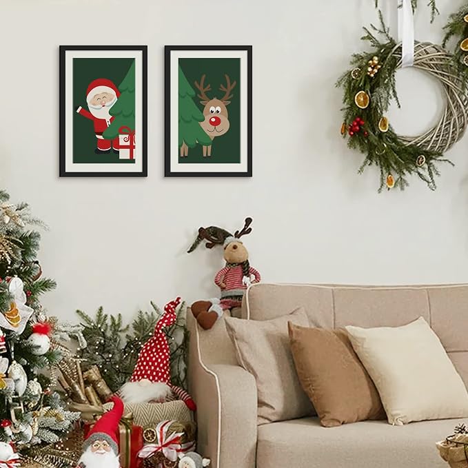 upsimples 11x17 Picture Frame, Gallery Wall Frames Set of 5, Black | Poster Frame Collage Wall Decor, 9x15 Picture Frame with Mat for Family, Baby, Hallway, Christmas