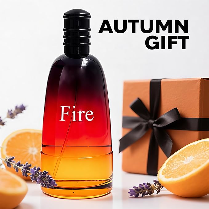 A CENTER Men Cologne Fire 3.4 Fl Oz Eau de Parfum Natural Spray Long Lasting Cedarwood, Mimosa Fragrance for Men Daily Used