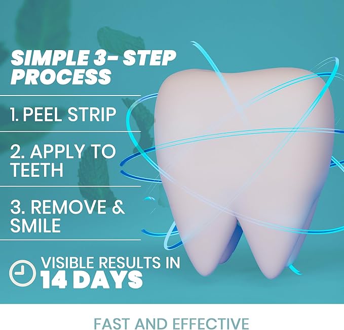 MOVA Essence Teeth Whitening Strips - Dry Pap - 14 Treatments (28 Strips) - Enamel Safe - Fast Effective Brighter White Teeth - 30-Minute Treatment