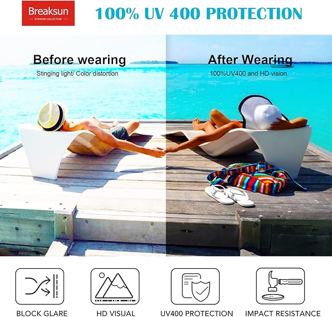 Breaksun Retro Oval Sunglasses for Women Men Fashion Small Oval Sunglasses 90s Vintage Shades