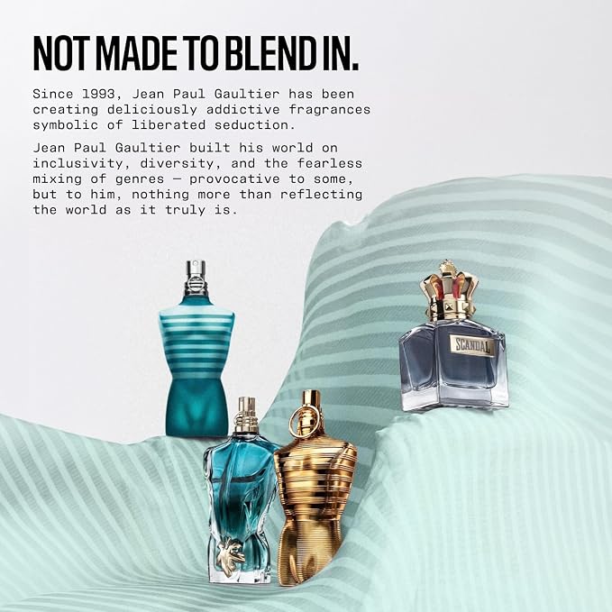 Jean Paul Gaultier Le Beau Paradise Garden Eau de Parfum for Men - Long Lasting Fresh Woody Aquatic Mens Cologne with Coconut Water, Green Fig & Sandalwood - Designer Fragrance Spray, 2.5 oz