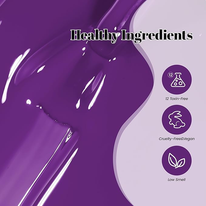 YTD Likomey Lavender Purple Gel Nail Polish,15ml Salon Home DIY Nail Art Manicure and Pedicure Fall Winter UV Color Varnish,CS462
