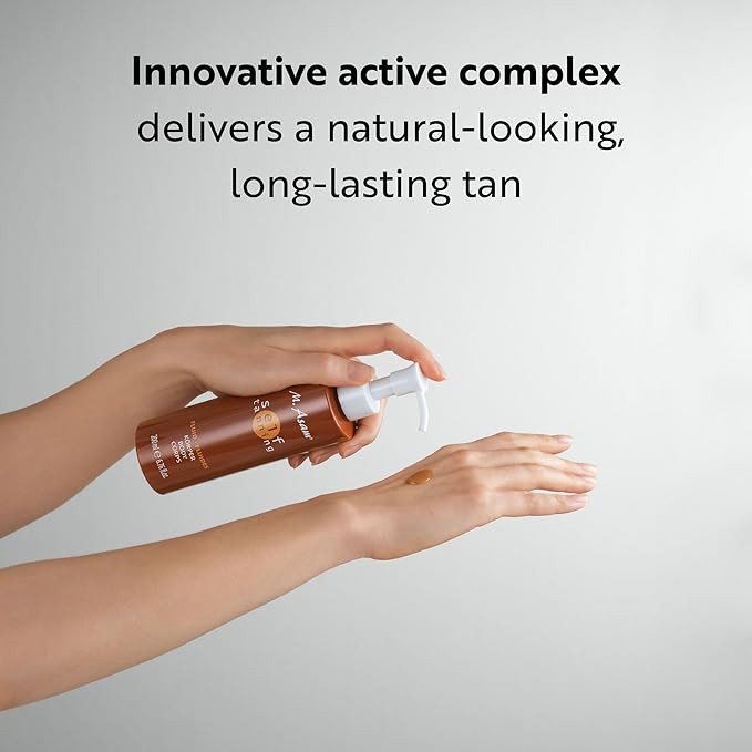 M. Asam Sun Self Tanning Fluid (6.76 Fl Oz) - Body Self-Tanner With Immediate & Long-Term Effect, Natural-Looking & Long-Lasting Tan, Tanning Lotion With Moisturizing Ingredients.