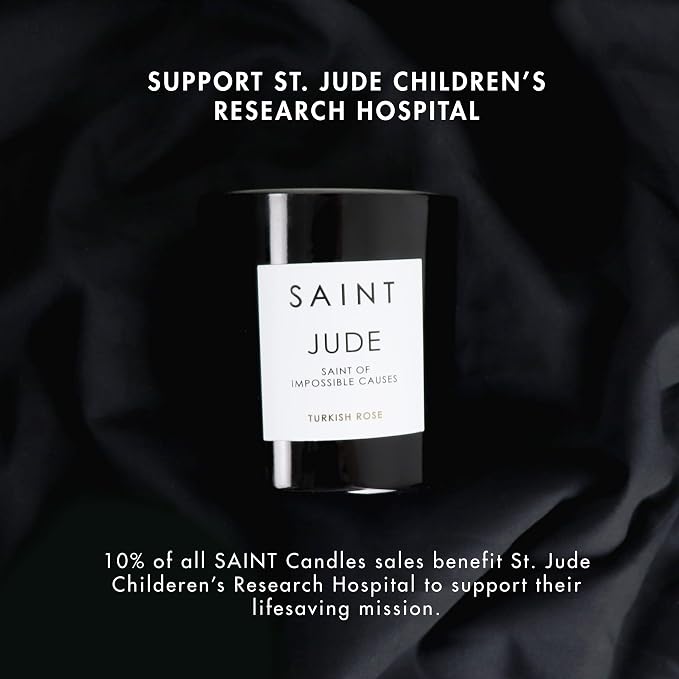 SAINT Jude Scented Candle with Prayer and Prayer Coin | Saint of Impossible Causes, Soy Coconut Aromatherapy Candle with 50 Hour Burn Time