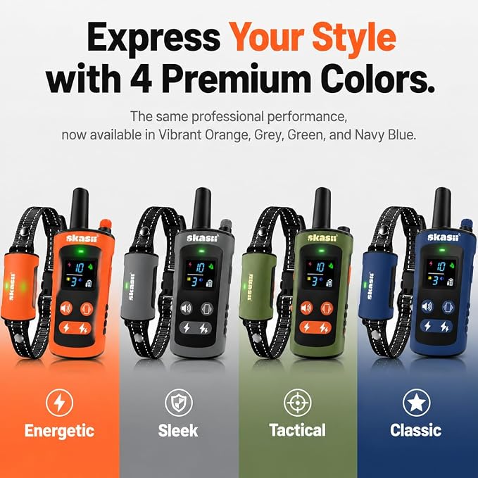 Dog Training Collar with Remote, for Medium Large Dogs, Navy Blue