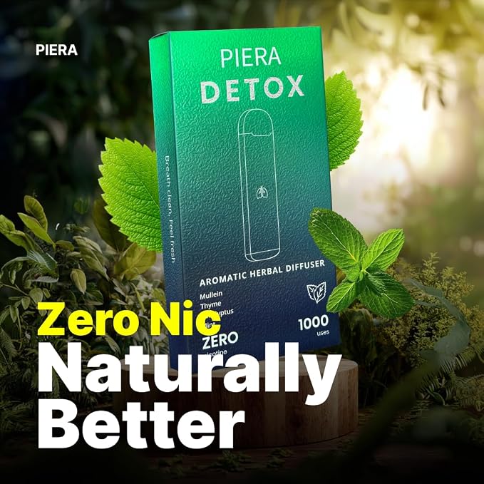 PIERA Botanical Aroma Diffuser Set, Plant-Based Botanical Scent, Non-Electronic Personal Fragrance Accessory, Detox, Sleep & Energy, 3 Sticks, 1 Pack (2, Detox)
