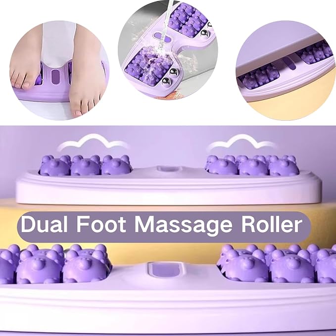 2025 New Portable Double Foot Massage Roller,Dual Foot Massage Roller, Portable Feet Massager Tool for Home Office Use