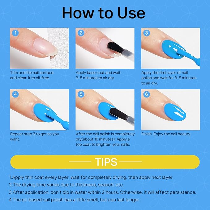 MIZHSE Quick Dry Nail Polish Set, 24 Colors Regular Nail Polish Non Gel, Air Dry Fast Neon Trendy Glitter Bulk Nail Lacquer Oil-based Long Lasting Fingernail Toe Home DIY Gift for Women