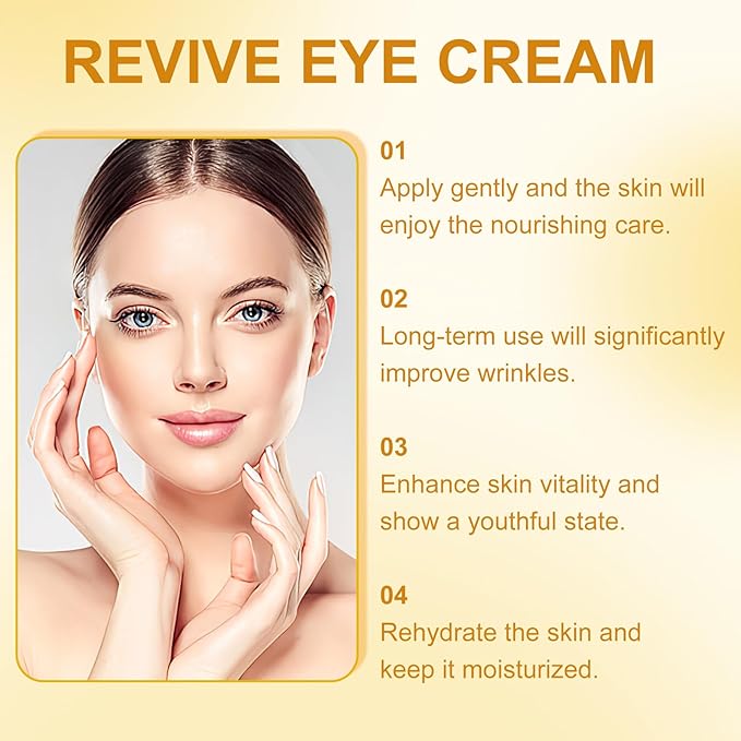 2PCS Revive Eye Cream,Revive Eye Cream with Retinol Peptide,Reduces Wrinkles Firming & Hydrating EyeCream for All Skin Types