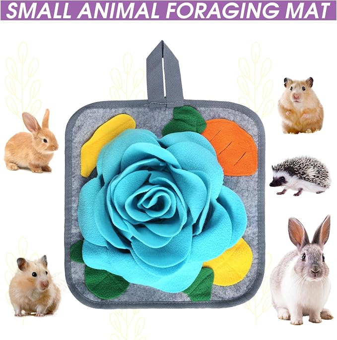 Abizoo Bunny Snuffle Mat Toy, 11.8''x11.8''