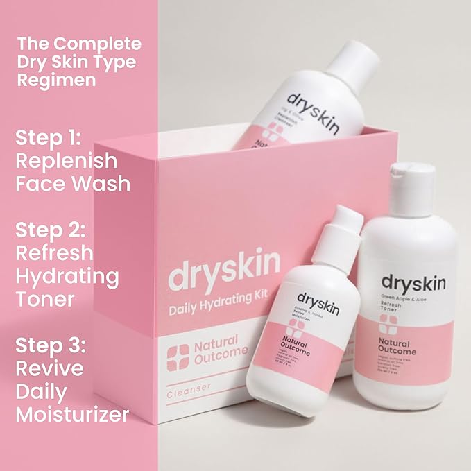 Hydrating Face Toner for Dry Skin Witch Hazel, Green Apple & Aloe Vera Facial Astringent by Natural Outcome Skincare, Gentle Soothing Cleansing Water Lotion 8 oz