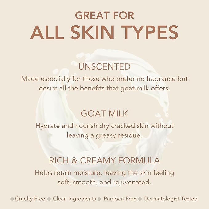 Dionis Goat Milk Hand & Body Cream Unscented 3.3oz (Pack of 1)