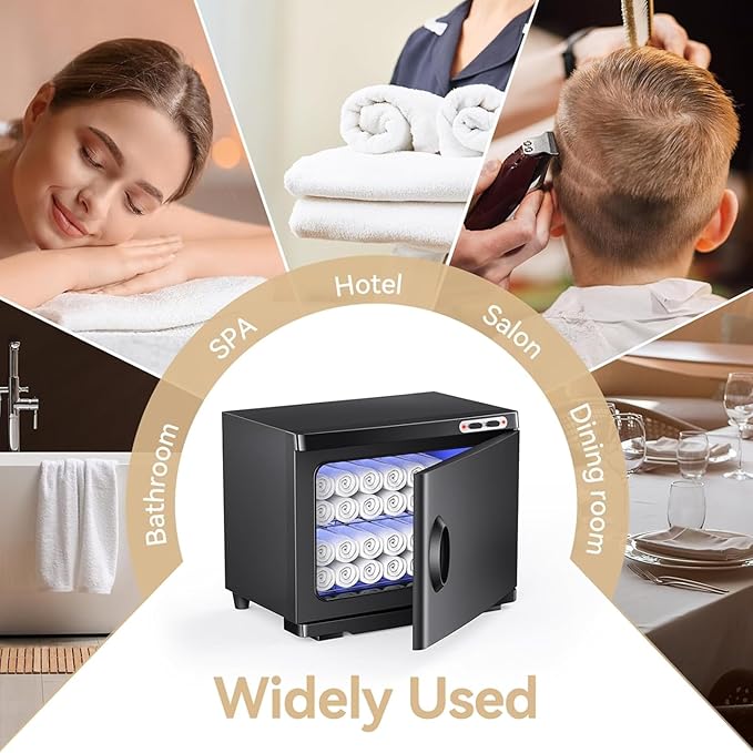 23L Hot Towel Warmer Spa, Large 2-in-1 Spa Towel Warmers for Facials Esthetician, Towel Warmer Cabinet Towel Heater for Barber, Salon(Black)