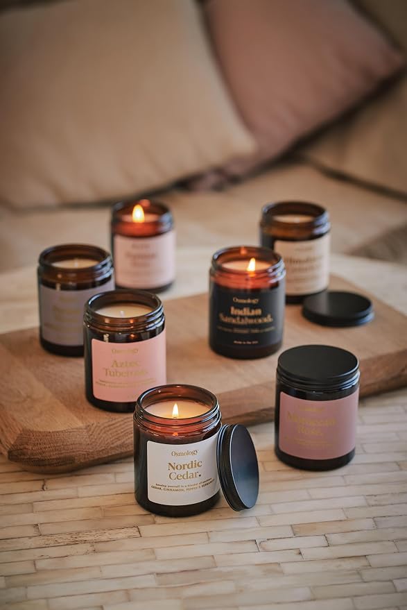 Osmology Persian Thyme Aromatherapy Candle – Thyme, Neroli & Oudh Scented Candle, Plant-Based Wax in Amber Apothecary Jar, 7 oz, 50 Hour Burn Time, Exotic & Woody Candle