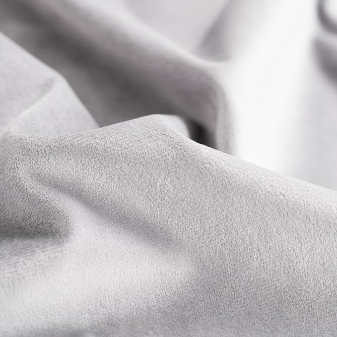 JIAHANNHA Velvet Grey Throw Pillow Covers 20”x20”Pack of 2 Soft Decorative | Square Cushion Covers for Couch Sofa Bed Livingroom Car Home Decor,50x50Cm