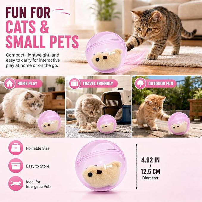 Self Rolling Interactive Cat Ball Smart Cat Ball Toy