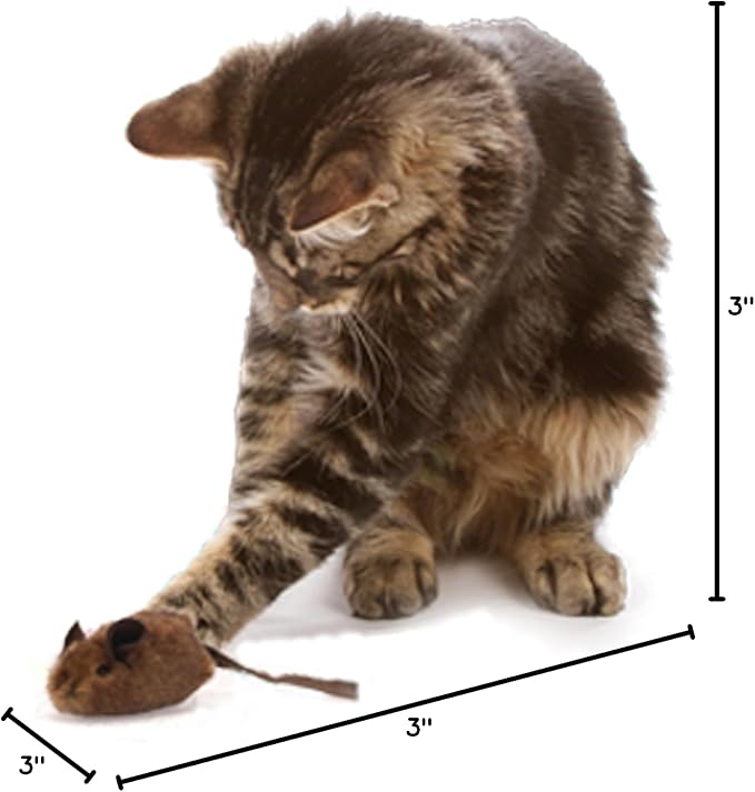 OurPets Play-N-Squeak Mouse Hunter Cat Toys with Catnip | Interactive Toy with Real Mouse Electronic Sound, for Indoor Cats