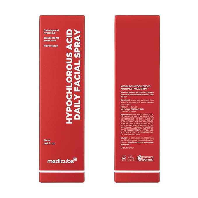 medicube Power Soothing Spray | Hypochlorous Acid Spray For All Skin Types, Delicate Skin | Daily Skin Solution & Post-Sun Care | HOCI Facial Mist for Soothing & Calming | Korean Skincare | 1.69 fl.oz