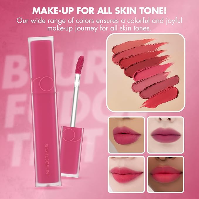 rom&nd BLUR FUDGE TINT | 05 BIBI CANDY Barbie Pink | Weightless Velvety Matte Lipstick | Non-Drying Long-Lasting K-Beauty Lip Tint for All Skin Tones | Highly Pigmented & Smooth Application