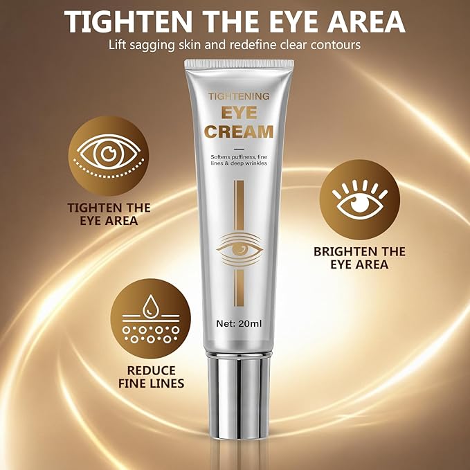 RQUXMT Eye Tightener Cream, Instant Eye Tightener for Puffy Eyes and Dark Circles, Temporary Eye Tightener to Smooth Under Eye Bags, Fine Lines and Wrinkles, Firming & Lifting Eye Gel