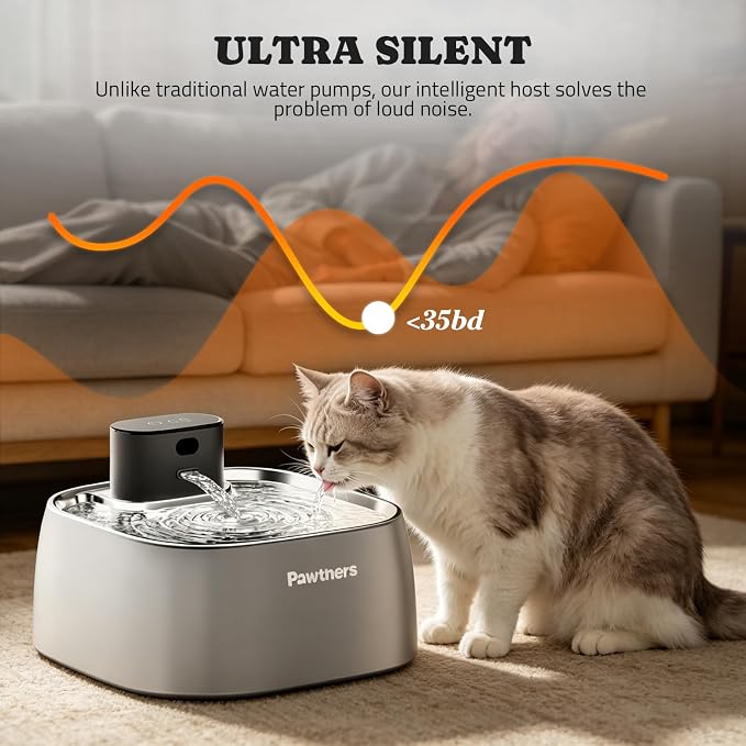 Pawtners Replacement Intelligent Host for STR-PT-108A Pumpless Cat Fountain | Ultra Quiet Host for STR-PT-108A Cordless Pet Water Fountain, Low Voltage DC 5V