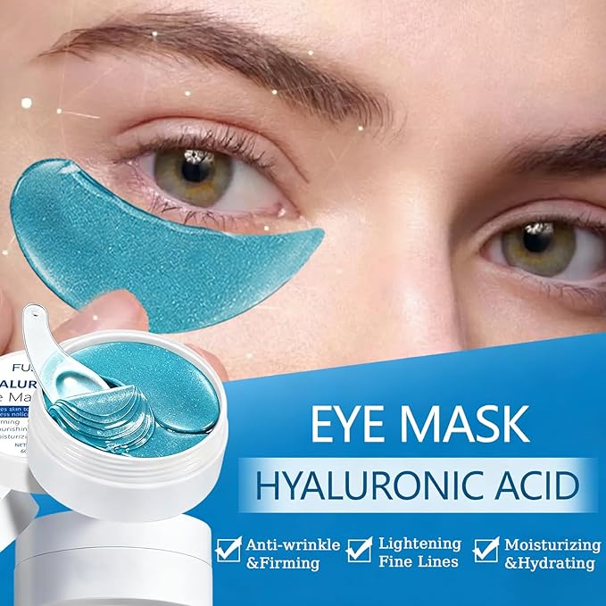 Under Eye Patches Masks-60 PCs for Dark Circles, Puffy Eyes, Fine Lines, Wrinkles, Eye Bags Treatment with Collagen & Hyaluronic Acid - Day & Night Skin Treatment Pads,Moisturizing and Hydrating