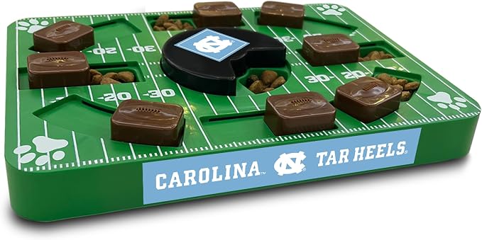 Pets First NCAA University of NC Puzzle Toy, Puzzle Treat Dog Toy, Interactive Dog Treat Toy, Dog Puzzle Feeding Slow Toy