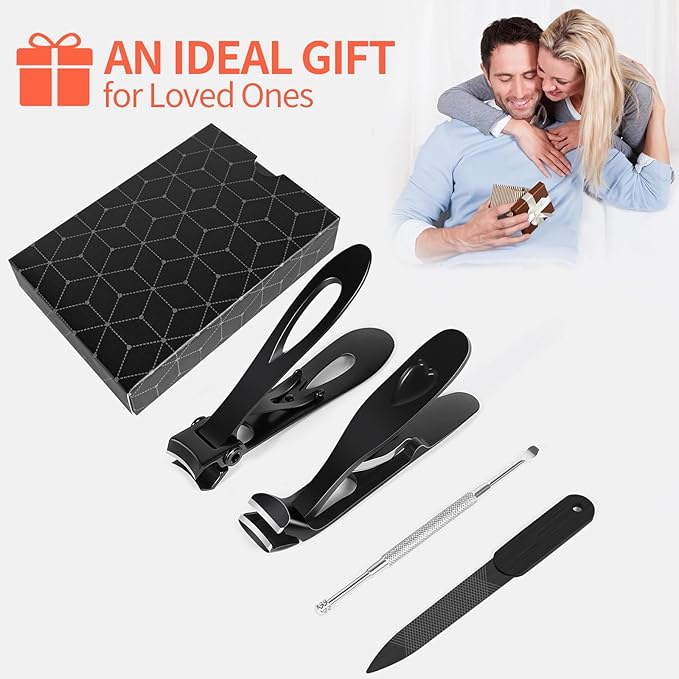 Stocking Stuffers Gifts for Men Adults Seniors, Nail Clippers with Catcher, Christmas Gifts for Men Dad Boyfriend Teens Him, Heavy Duty Clipper for Mens Women Seniors