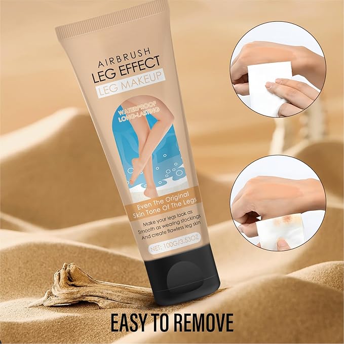 Leg Makeup Waterproof No Transfer, Leg Vein Cover up Makeup for Varicose Veins Waterproof Black Skin, Body Scar Cover up (Medium Golw)