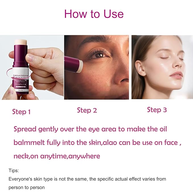 2PCS Calcium Multi Balm Stick -Collagen Moisturizing Balm Stick for Face,Eyes & Neck, Anti-Wrinkle Eye Cream, Wrinkle Core Sticks For Firming Skin, Hydrating, Anti-aging