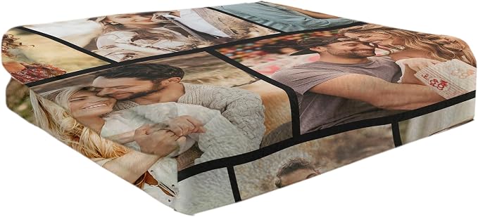 Ship Next Day, Custom Blanket with Picture Customized Photo Blankets Customize, Customizable Blanket, Personalized Christmas Funny Gifts for Couple, Girlfriend, Boyfriend, Mom, Dad, Wife, Husband
