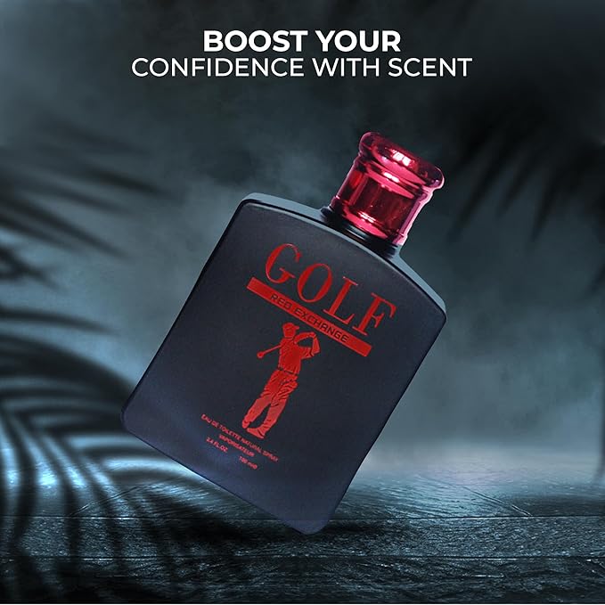 A CENTER Golf Red Exchange Cologne for Men/Eau de Parfum Natural Spray 3.4 Fl Oz Perfume for Men Suitable for All Skin Type Fragrance Daily Used