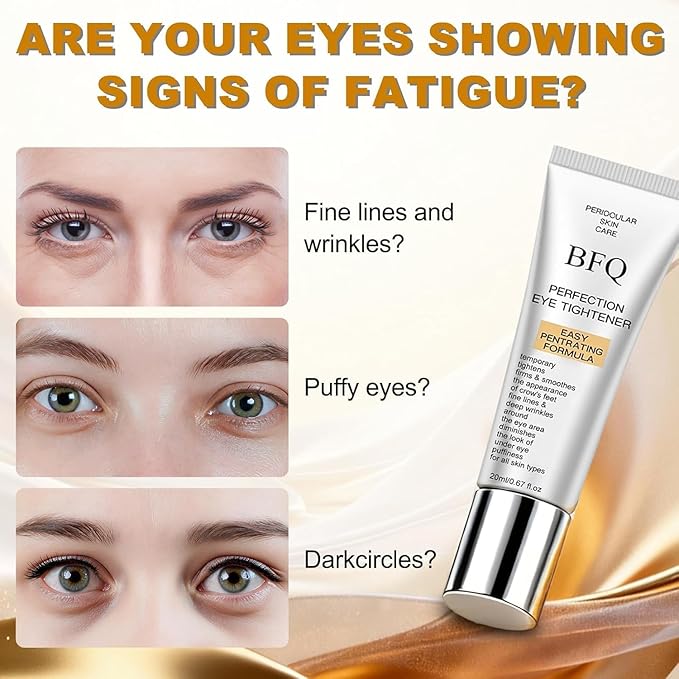 Instant Eye Tightening Cream - Targets Fine Lines & Wrinkles, with Applicator Brush, Firming Formula for Mature Skin